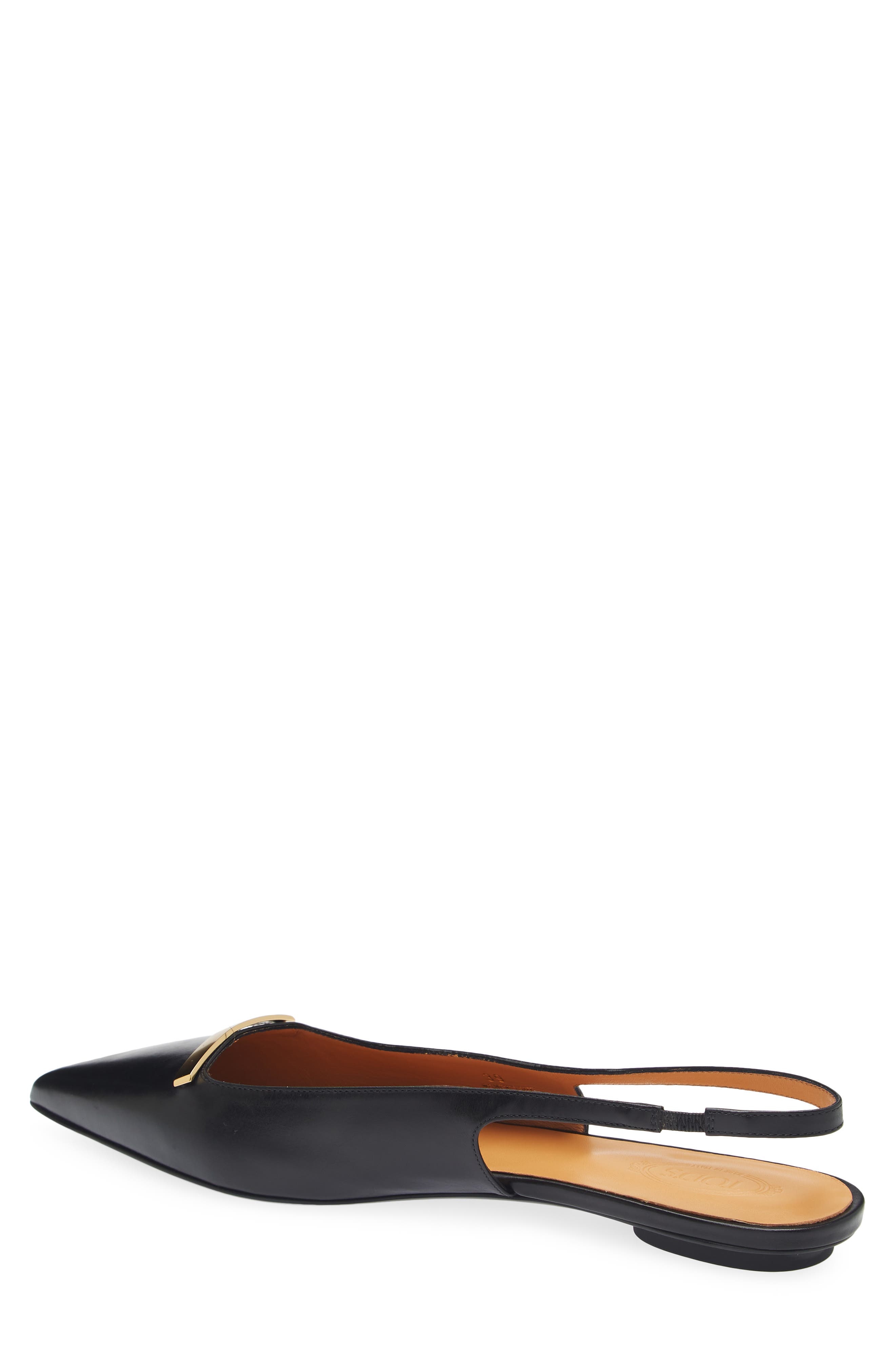 Tod's Barretta Pointed Toe Slingback Flat in Nero at Nordstrom - 2