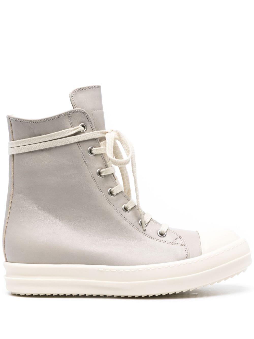 high-top leather sneakers - 1