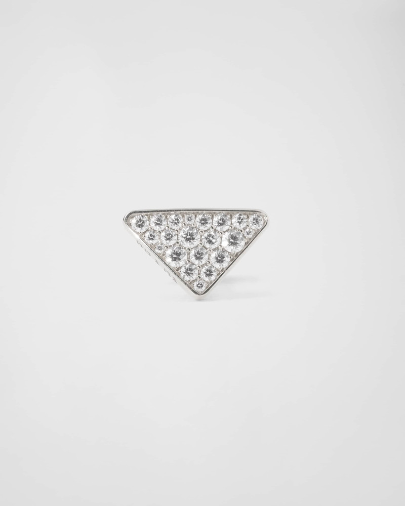 Eternal Gold single earring in white gold with diamonds 1