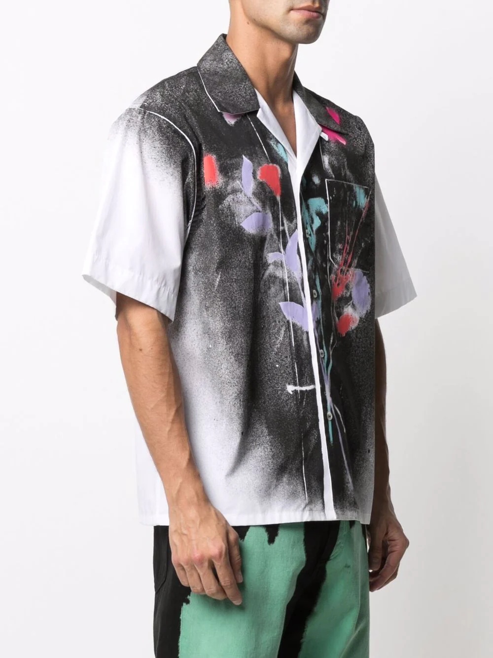 paint splatter-print shirt - 3