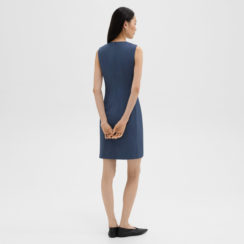 Theory Sleeveless Fitted Dress in Good Wool outlook