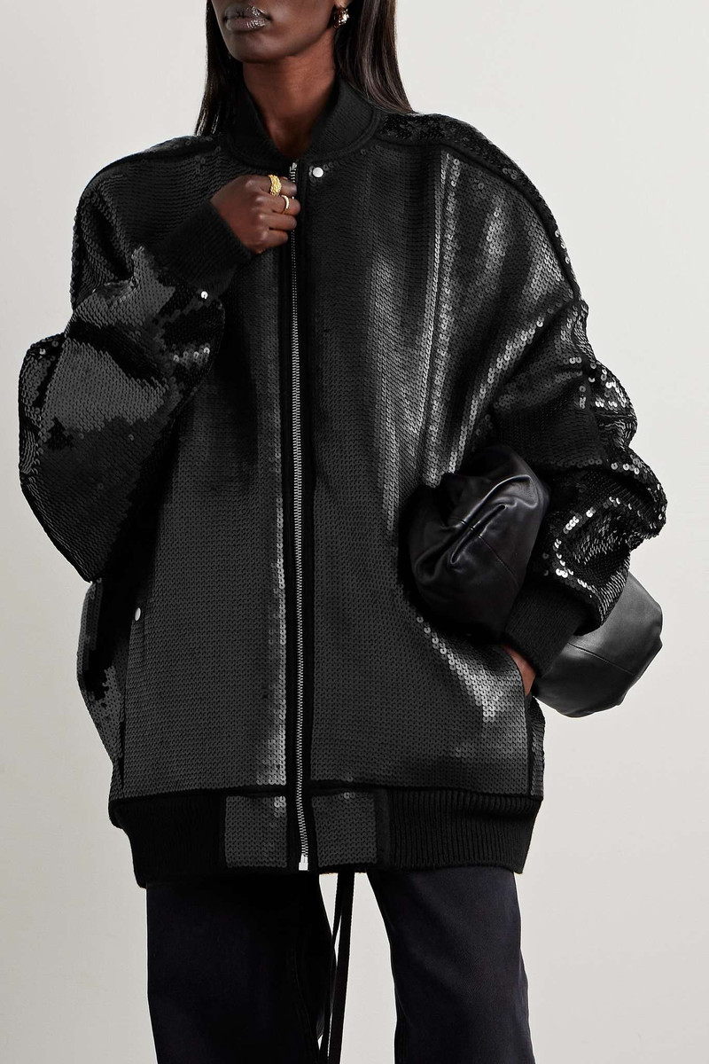 Peter Flight oversized sequined wool-felt bomber jacket 3