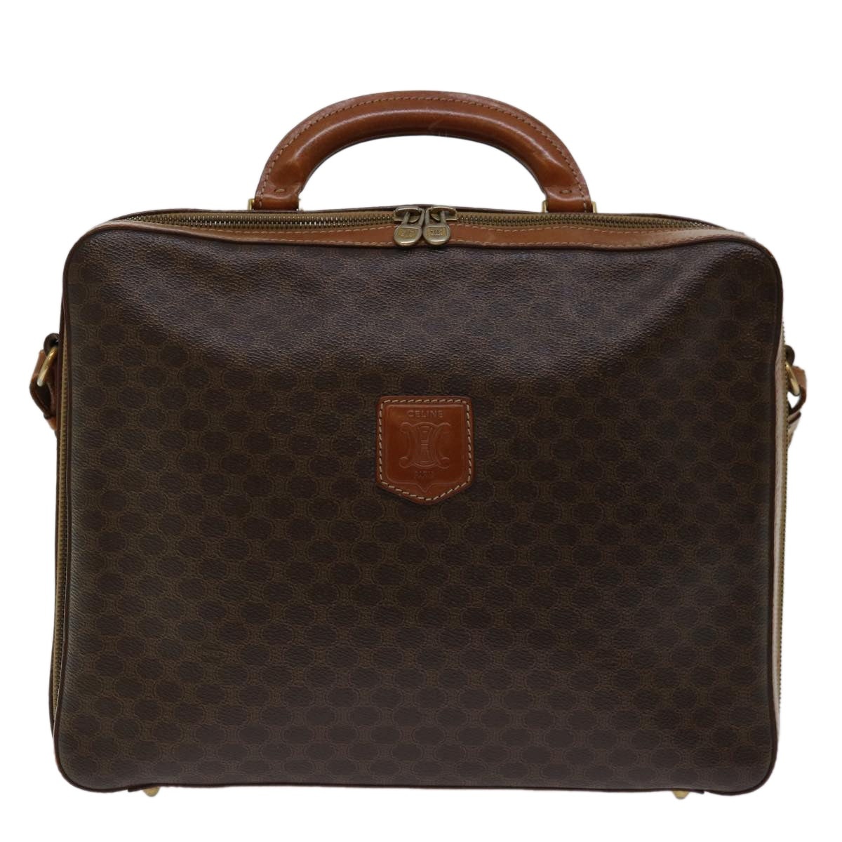 CELINE Macadam Canvas Hand Bag Pvc Brown - 2