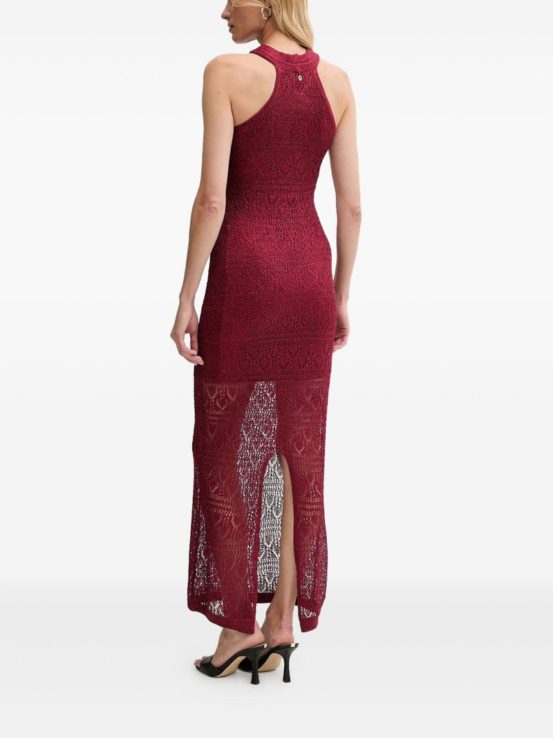 halterneck knitted maxi dress 3