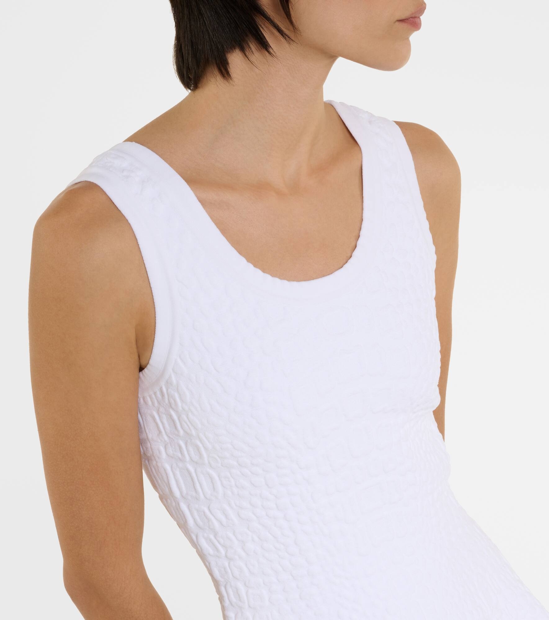 Croc-effect knitted minidress - 4