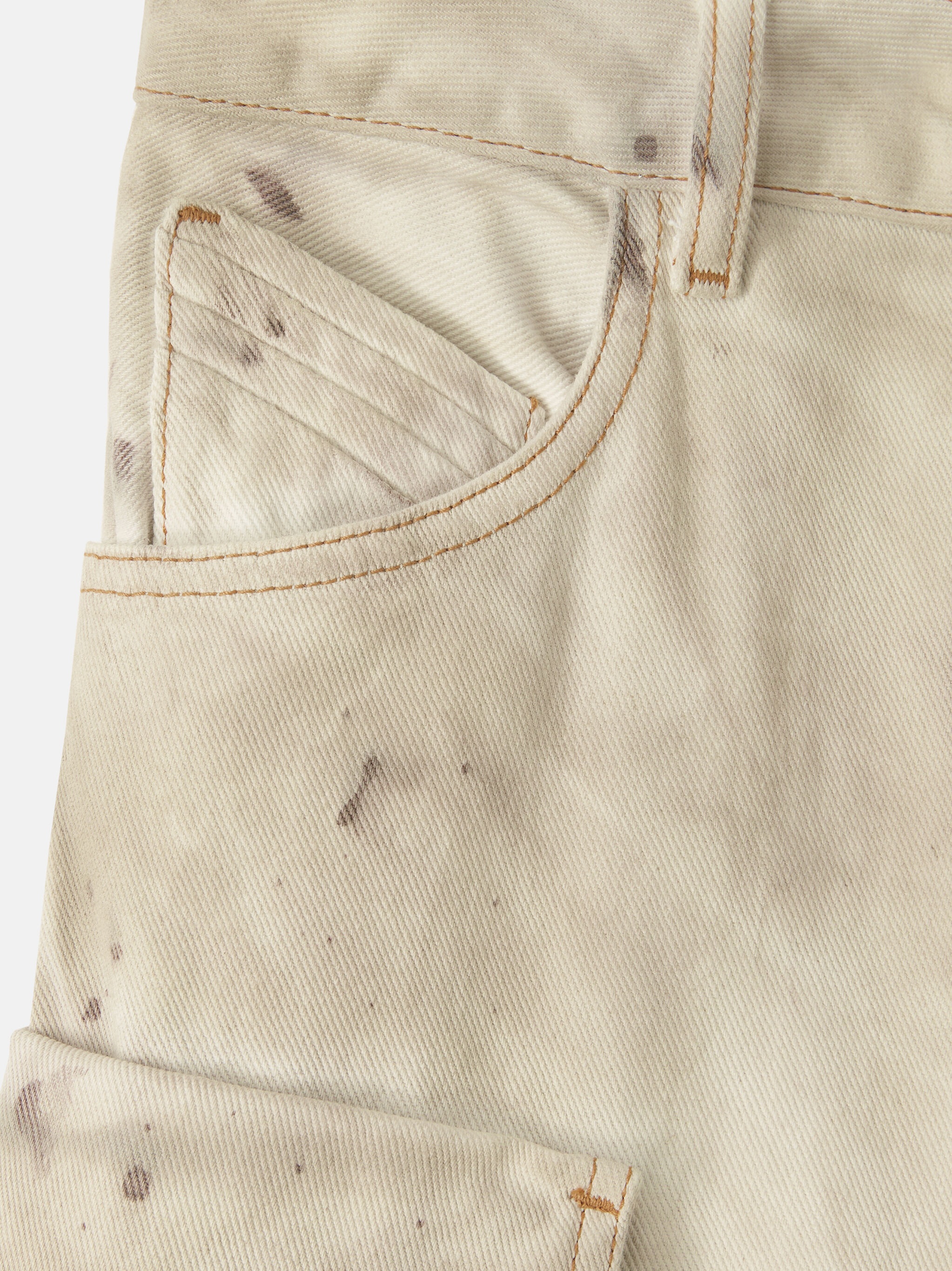 ''FERN'' NATURAL MARBLE LONG PANTS - 4