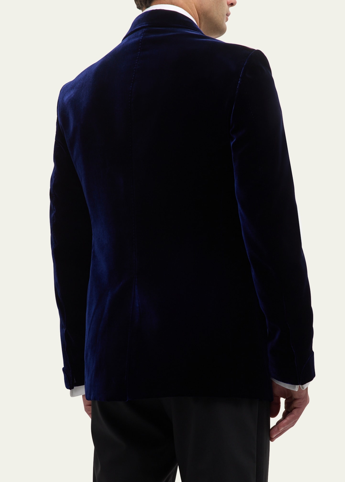 Men's Wool-Silk Velvet Cocktail Jacket - 7