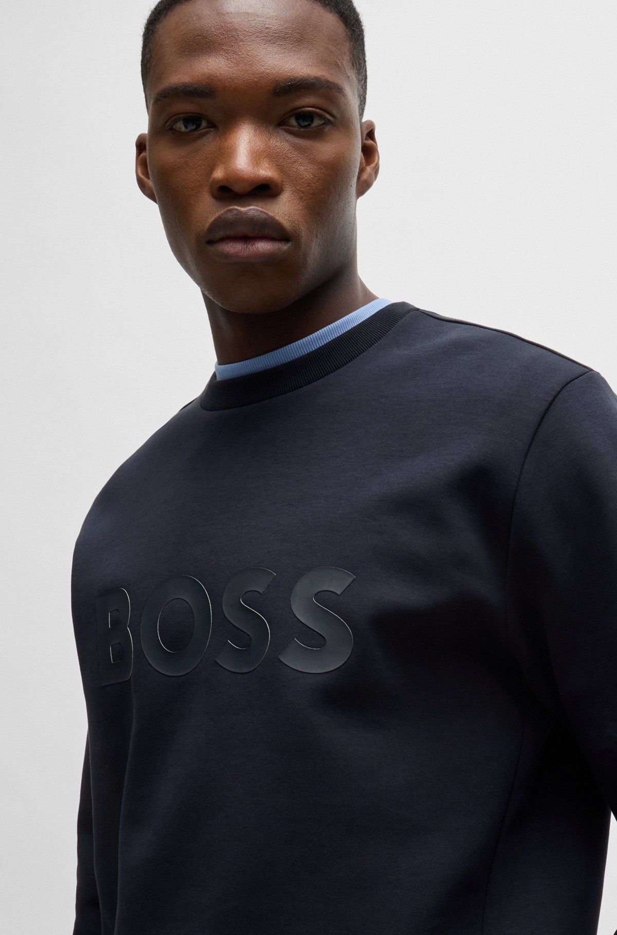 STRETCH-COTTON SWEATSHIRT WITH SANDWICH LOGO - 3