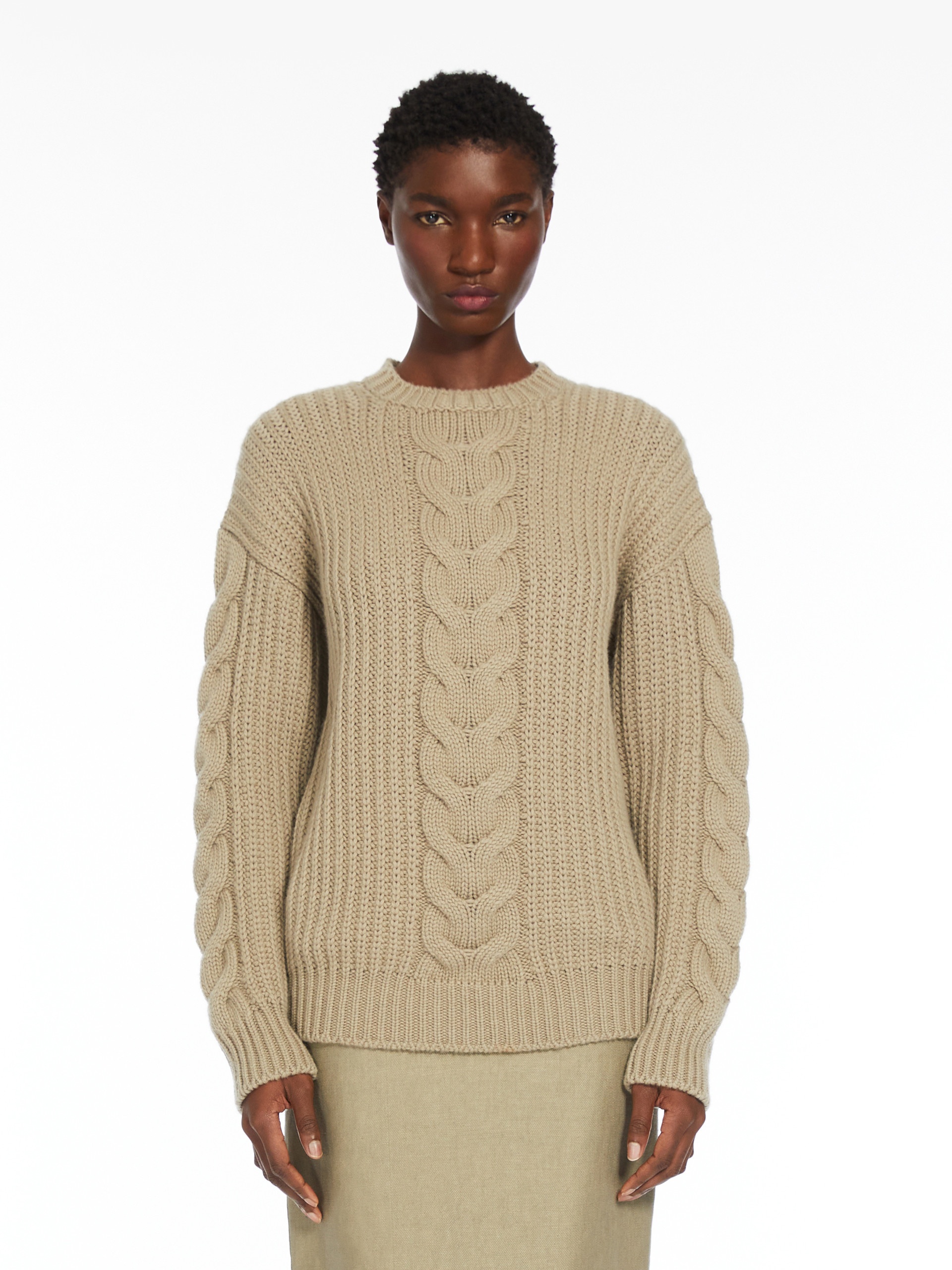 ACCIAIO1234 Ribbed cotton oversized pullover - 3