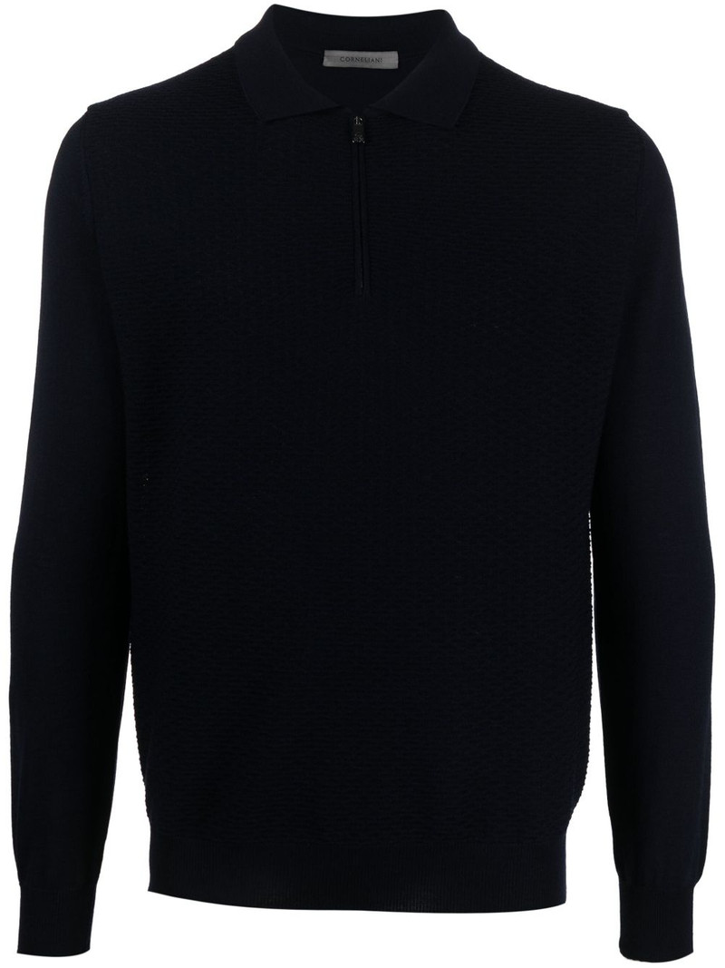 fine-knit virgin wool polo shirt 1