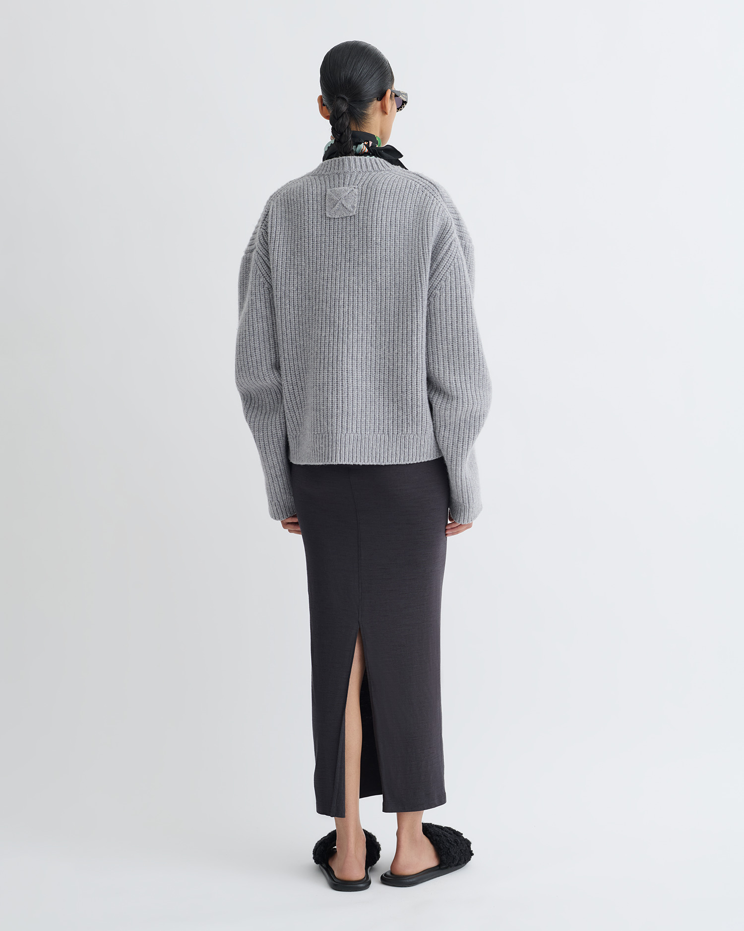 Wool Jersey Midi Skirt - 2