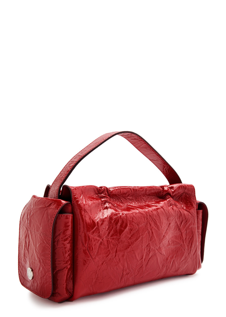 Acne Studios Crinkled Patent Leather top Handle bag - 2