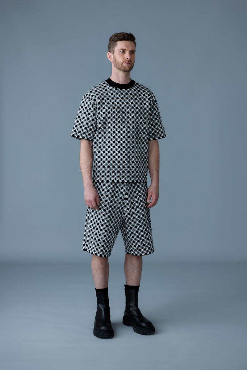 MACKAGE ABRAM-GEO Geometrical jacquard knit top outlook