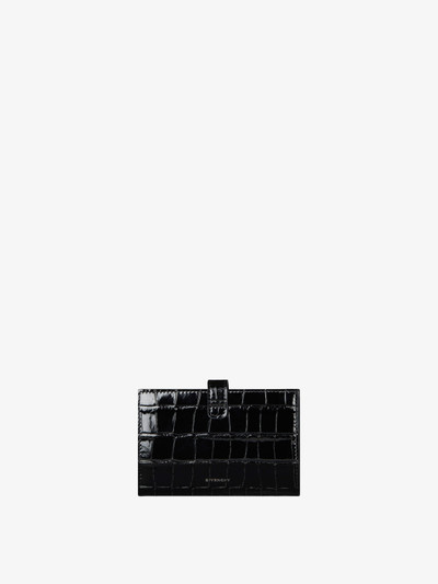 Givenchy 4G WALLET IN CROCODILE EFFECT LEATHER outlook