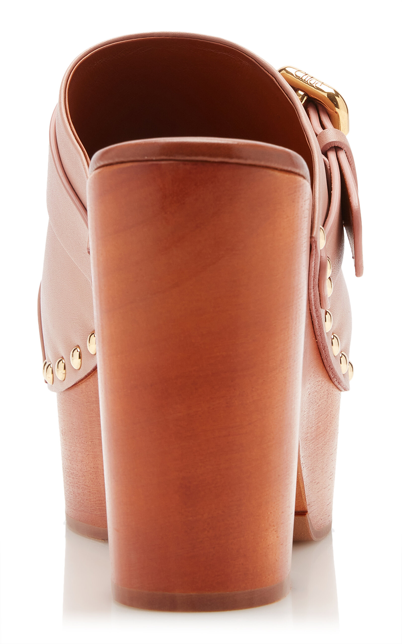 Jeannette Leather Platform Clogs pink - 4
