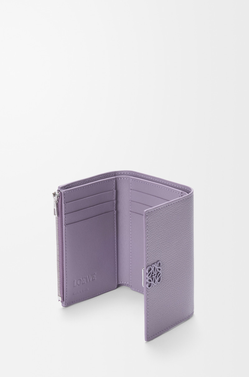Anagram small vertical wallet in pebble grained calfskin 3