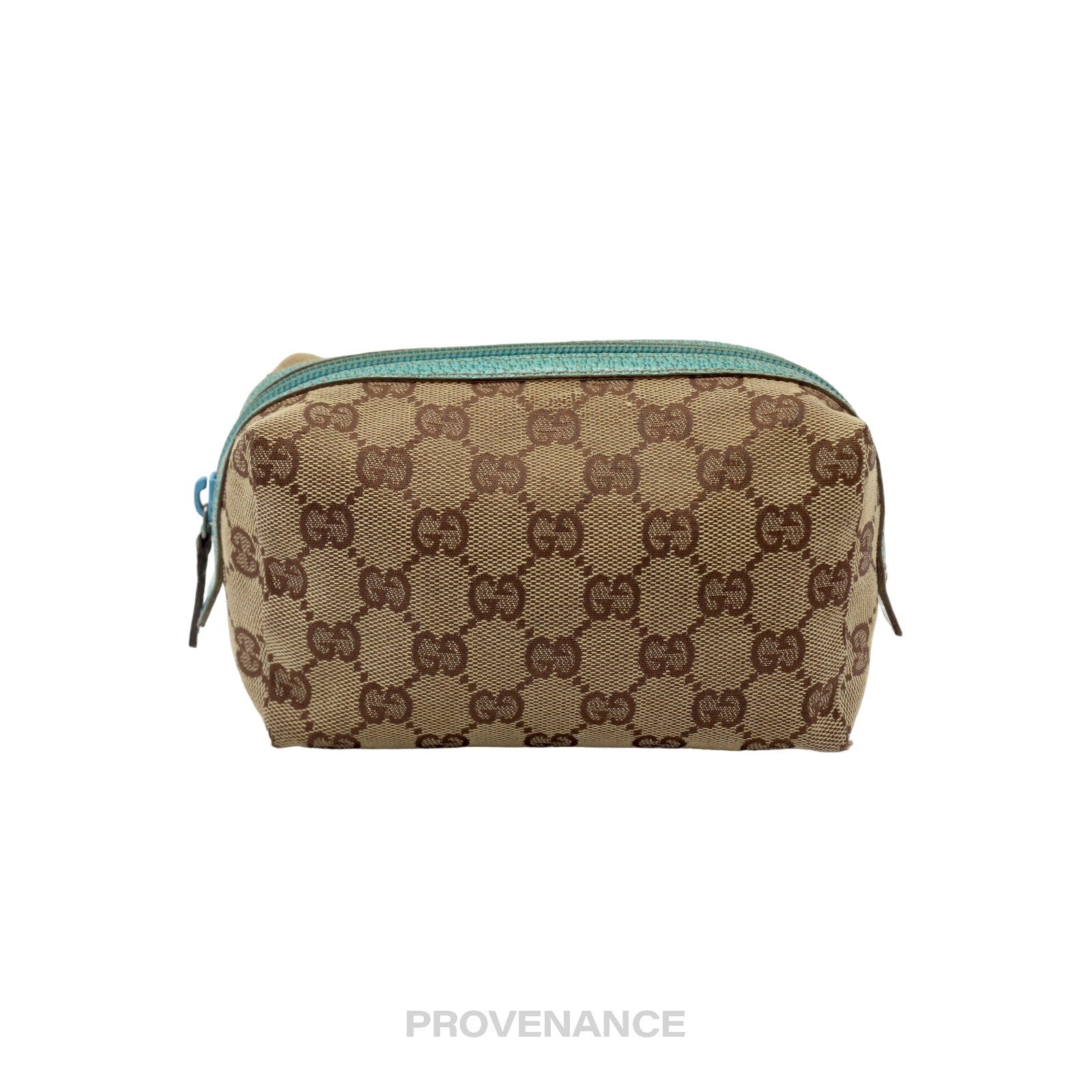 Gucci Zip Pouch - GG Canvas Turquoise - 1