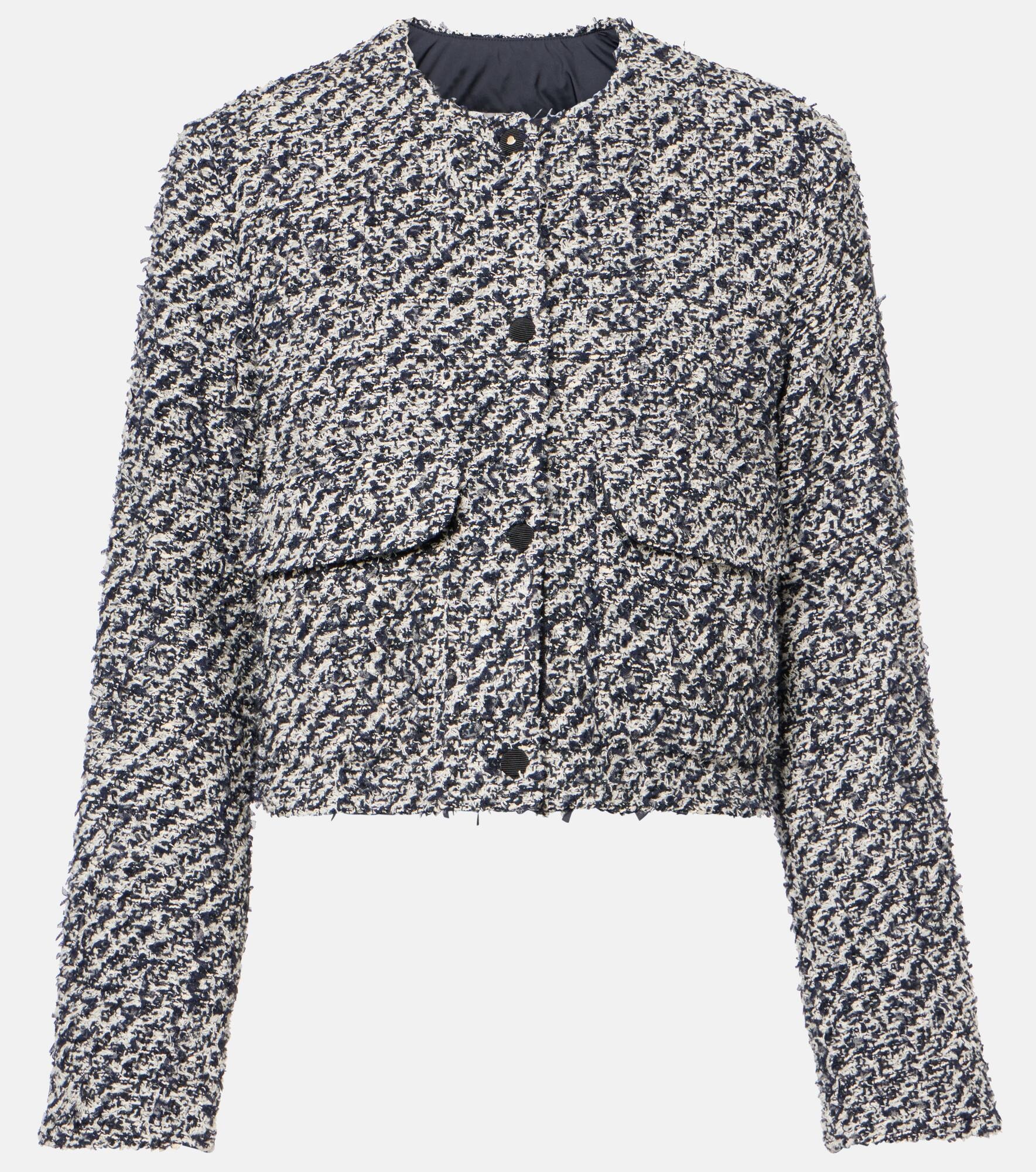Dauphin cropped tweed down jacket - 1