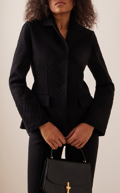 HIGH SPORT Remi Diamond-Jacquard Knit Jacket black outlook