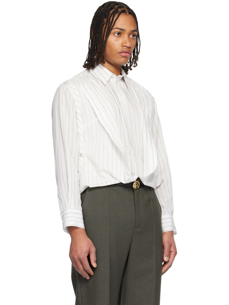 White Pinstripe Infinity Shirt 2
