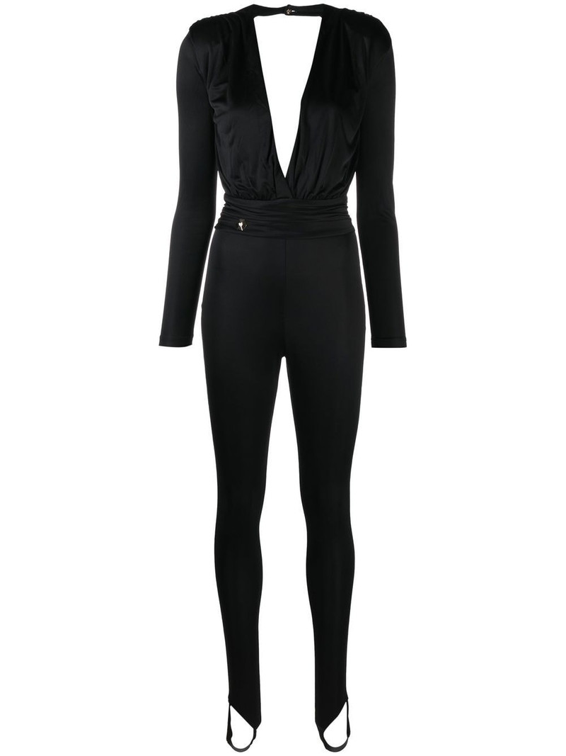 plunging V-neck jumpsuit 1