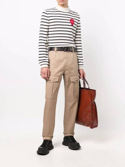 Alexander McQueen cargo pockets straight trousers outlook