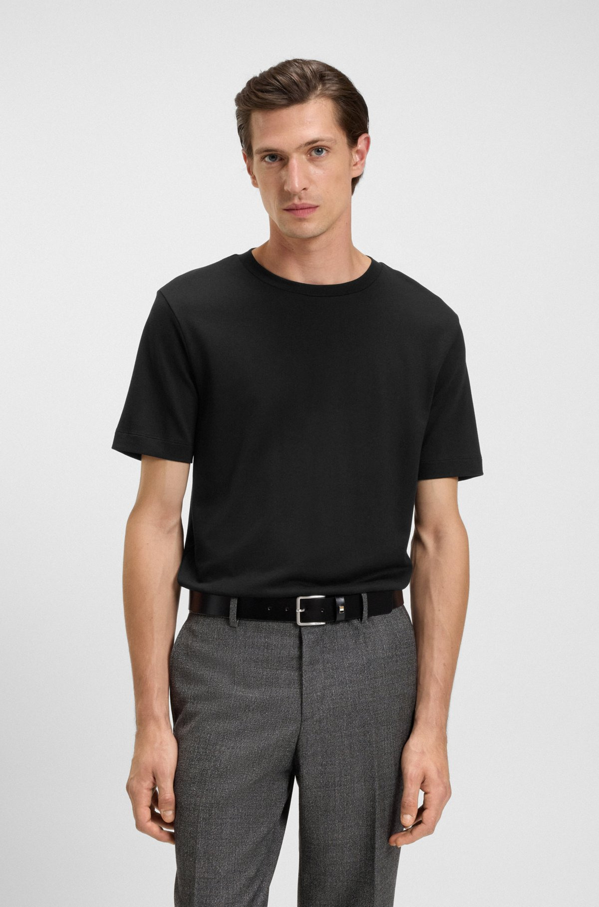REGULAR-FIT T-SHIRT IN PIQUÉ FABRIC WITH COTTON - 2