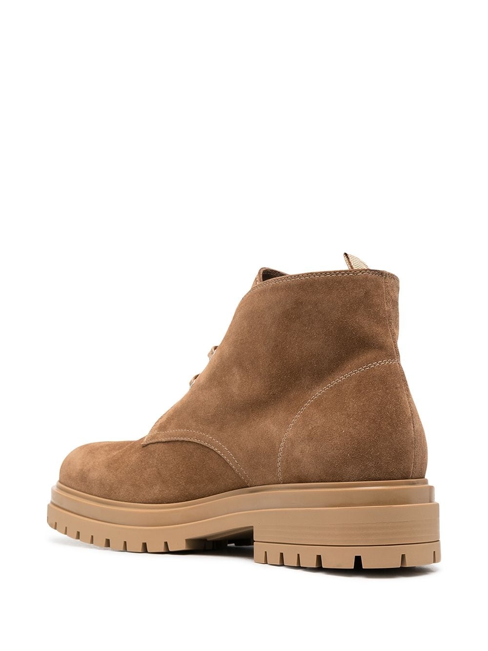 lace-up suede desert boots - 3