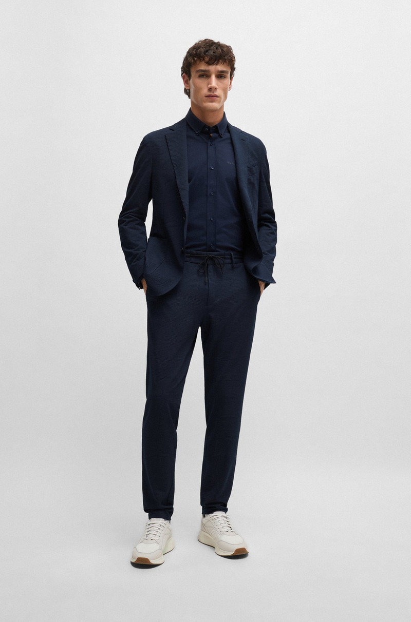 BOSS SLIM-FIT JACKET IN PERFORMANCE-STRETCH SEERSUCKER outlook