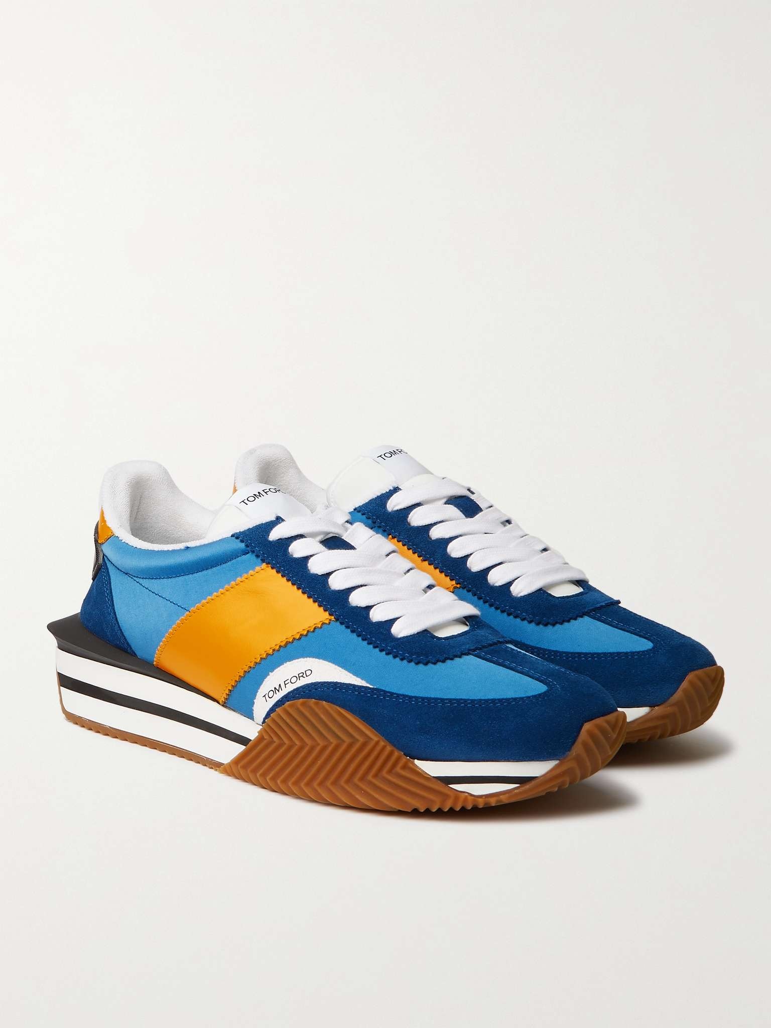 James Rubber-Trimmed Leather, Suede and Nylon Sneakers - 4