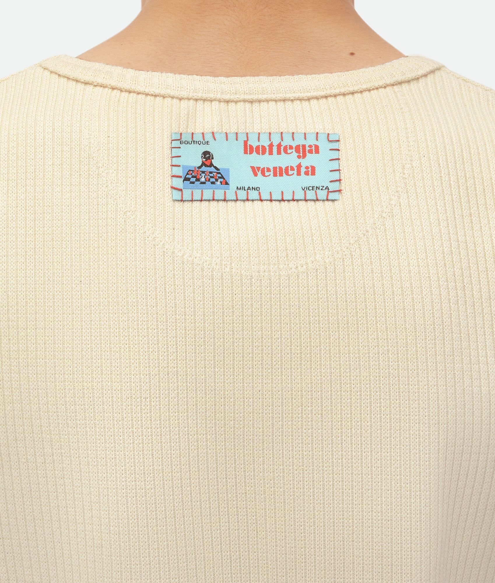 Cotton Rib Tank Top With Label - 4