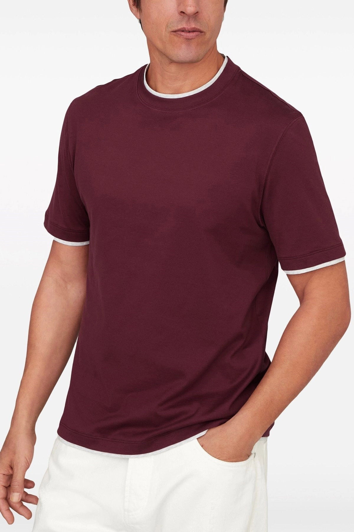 Brunello Cucinelli Men Double Layer T-Shirt - 2