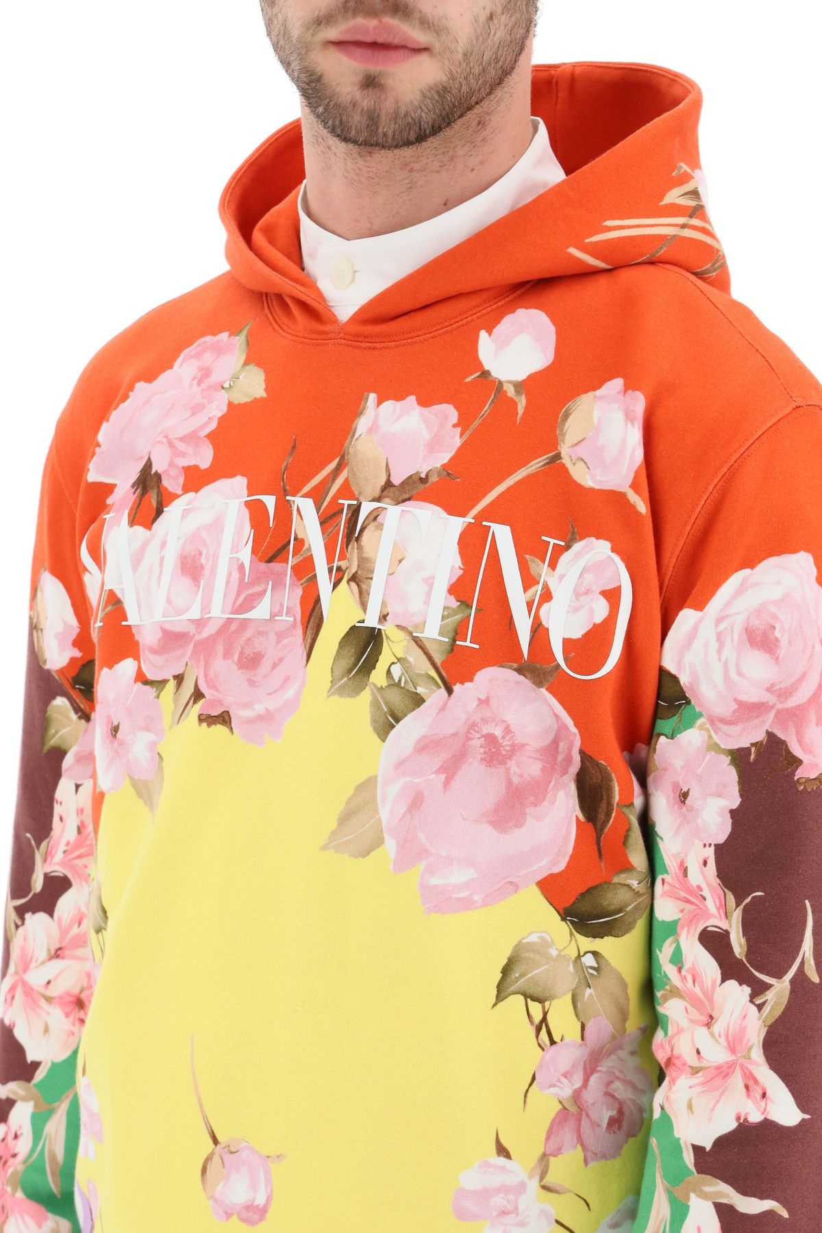 FLYING FLOWERS PRINT HOODIE - 5