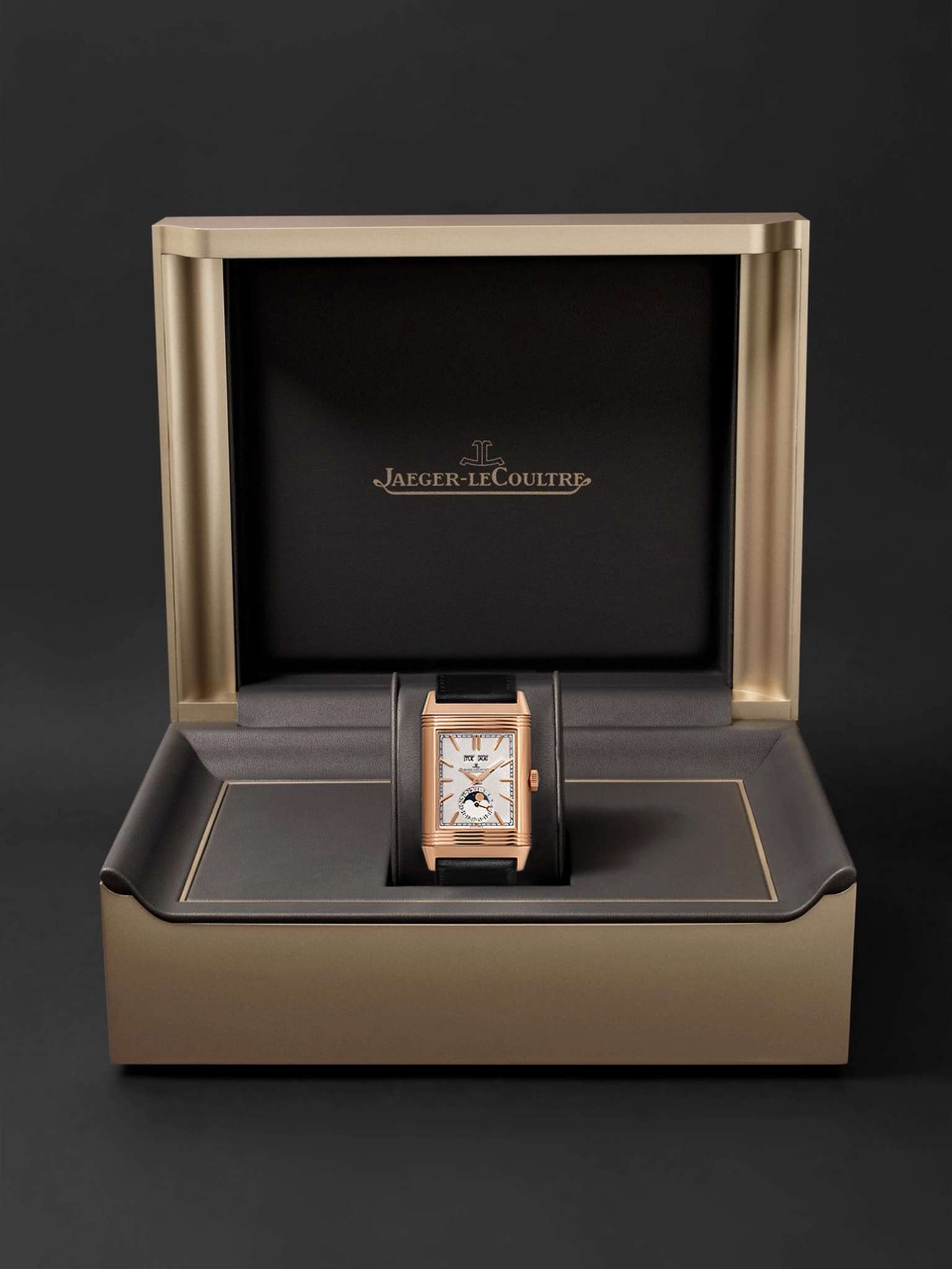 + Casa Fagliano Reverso Tribute Calendar Limited Edition Hand-Wound 29.9mm 18-Karat Rose Gold and Le - 8