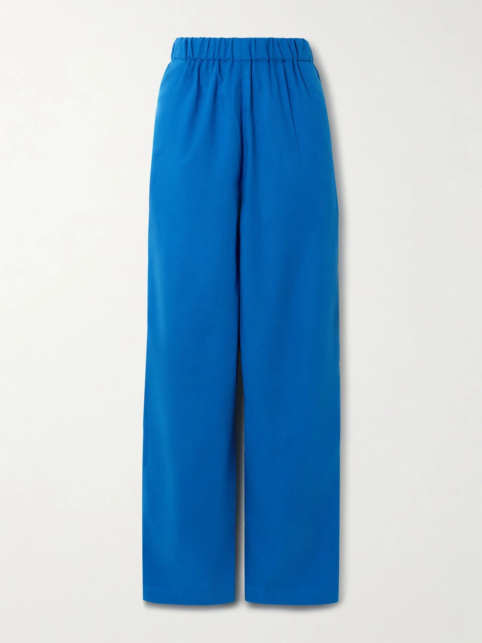 Palazzo cotton-blend wide-leg pants Blue - 1