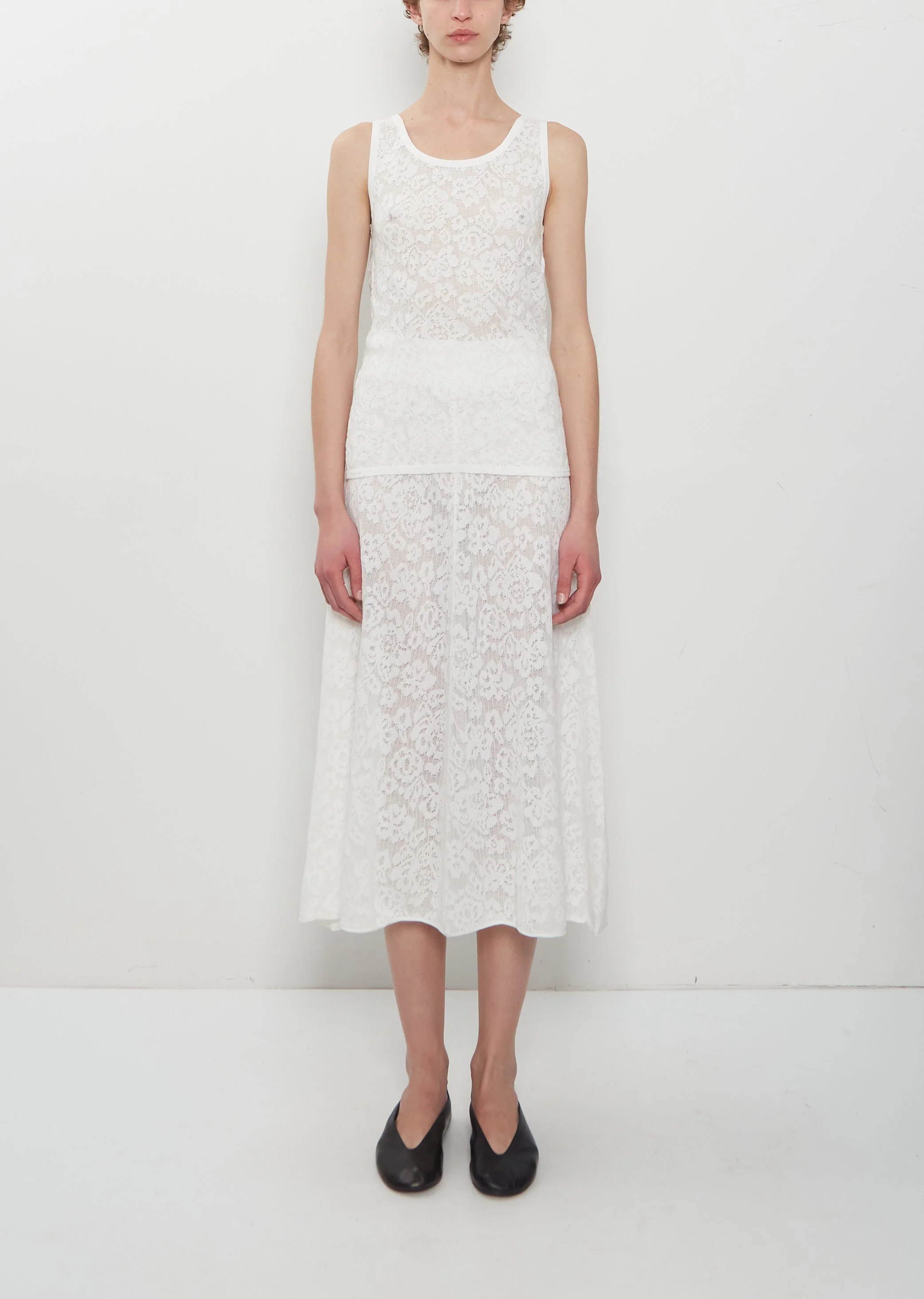 n°523 Kelly Lace Cashmere Skirt — Snow - 1