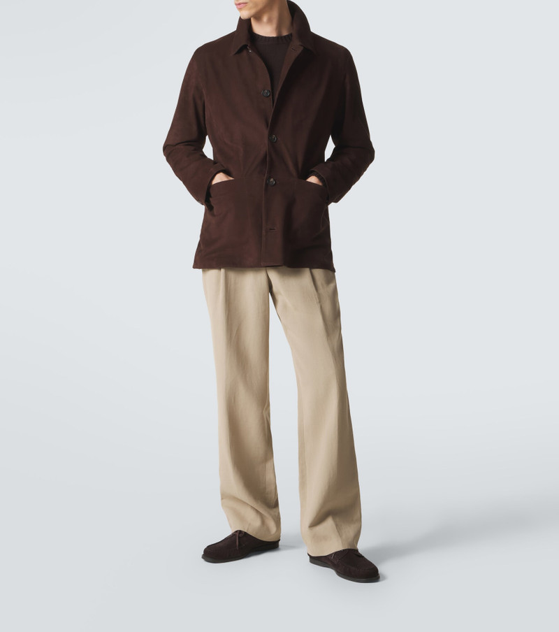 SAMAN AMEL Suede blouson jacket outlook