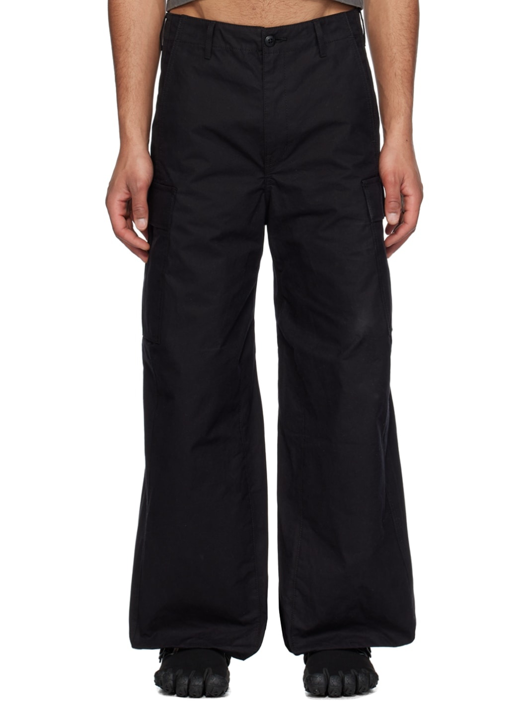 doublet Black Robot Legs Cargo Pants | REVERSIBLE