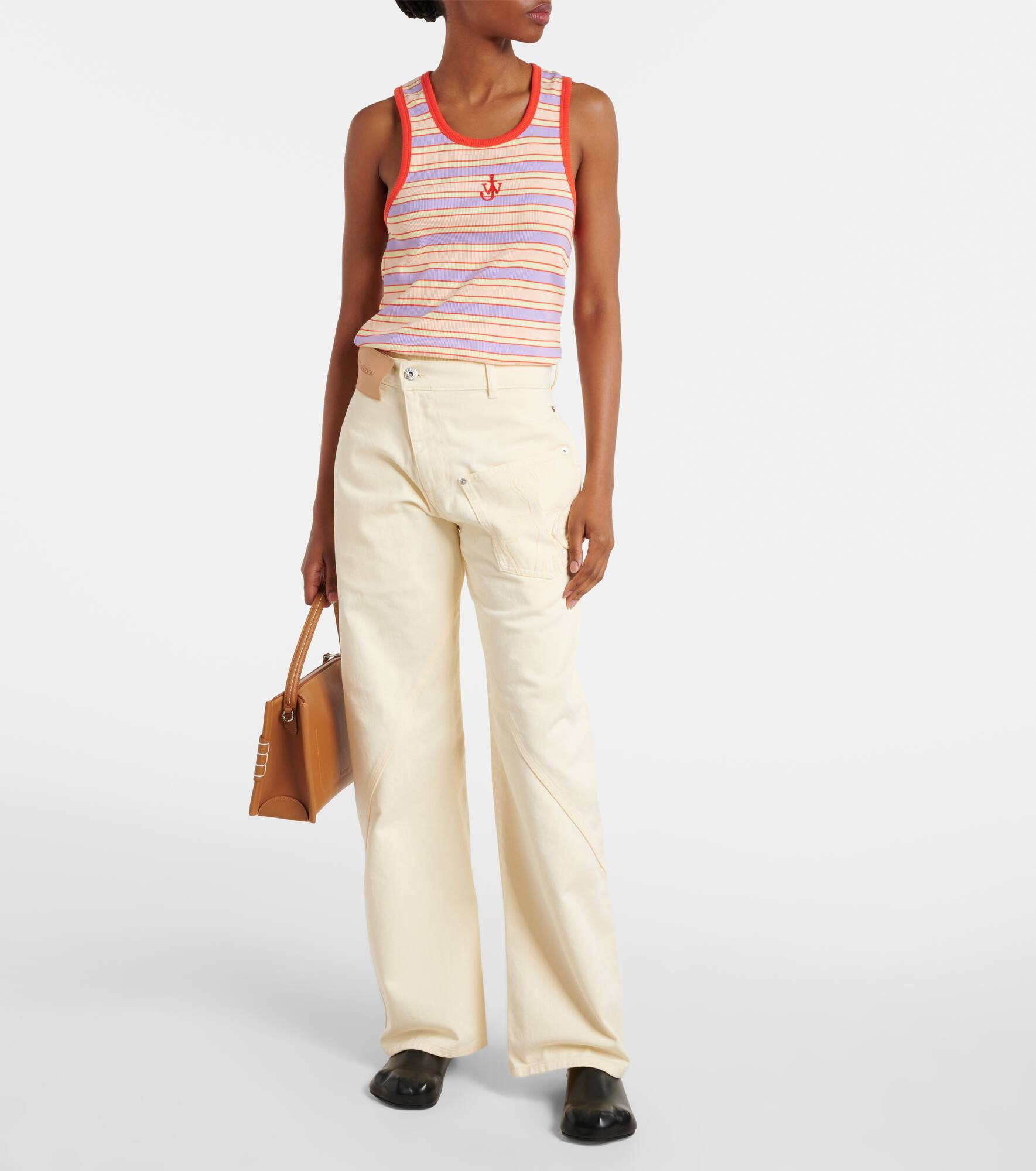 Twisted low-rise wide-leg jeans - 6