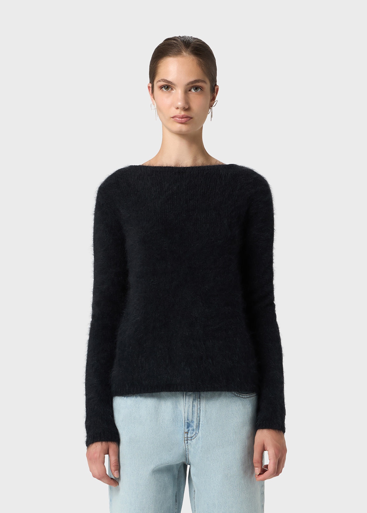 ANGORA SWEATER WITH CUT-OUT BACK DETAILING - 4