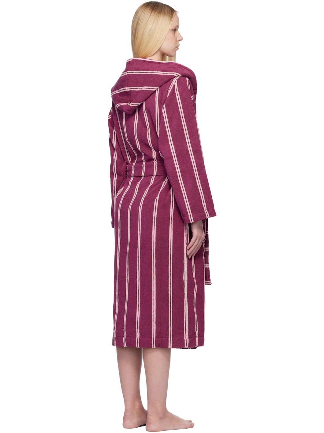 Purple Terry Hooded Bathrobe - 3