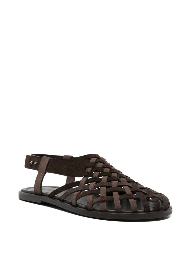 GIORGIO ARMANI woven strap sandals outlook