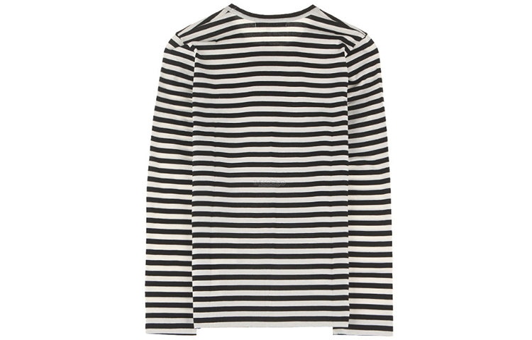 (WMNS) COMME des GARCONS PLAY Striped Long Sleeves Tee 'White Black' AZ-T163-051-1 - 2