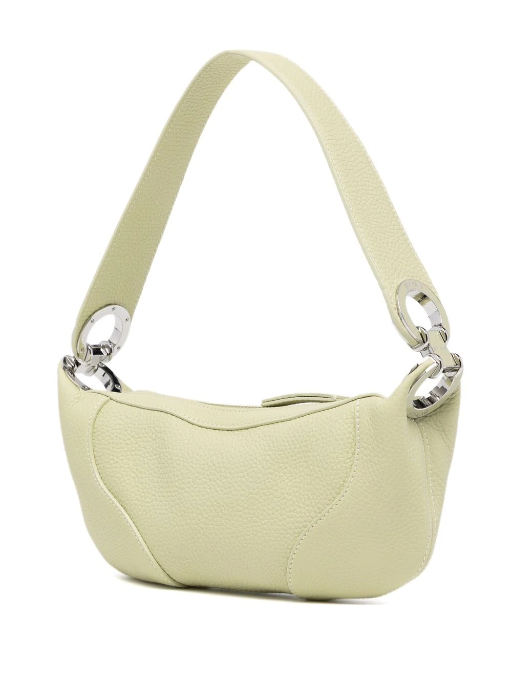 zip-up leather shoulder bag - 3