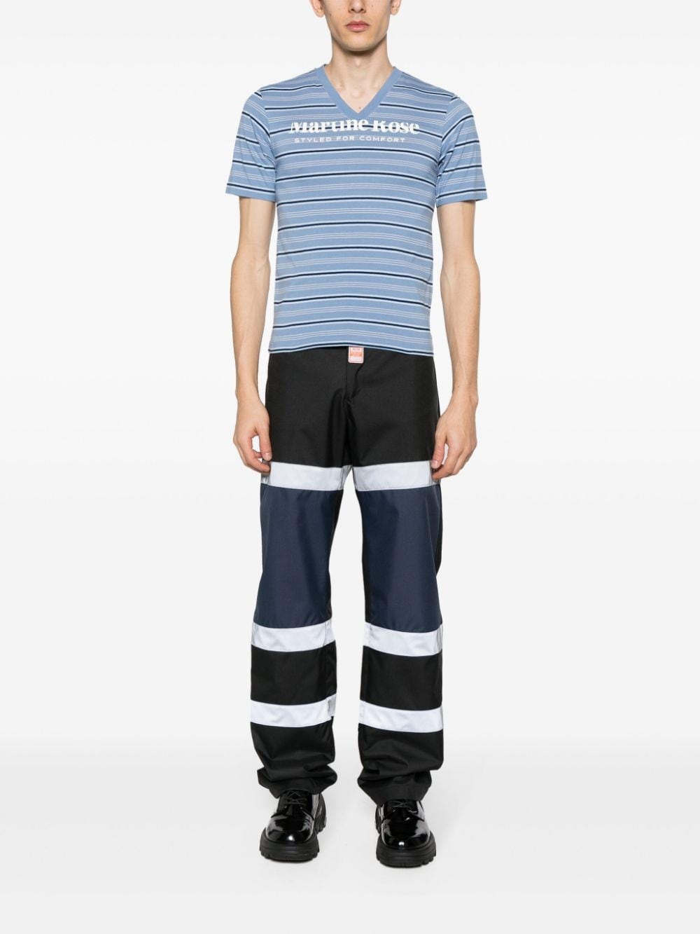 logo-print striped T-shirt - 2