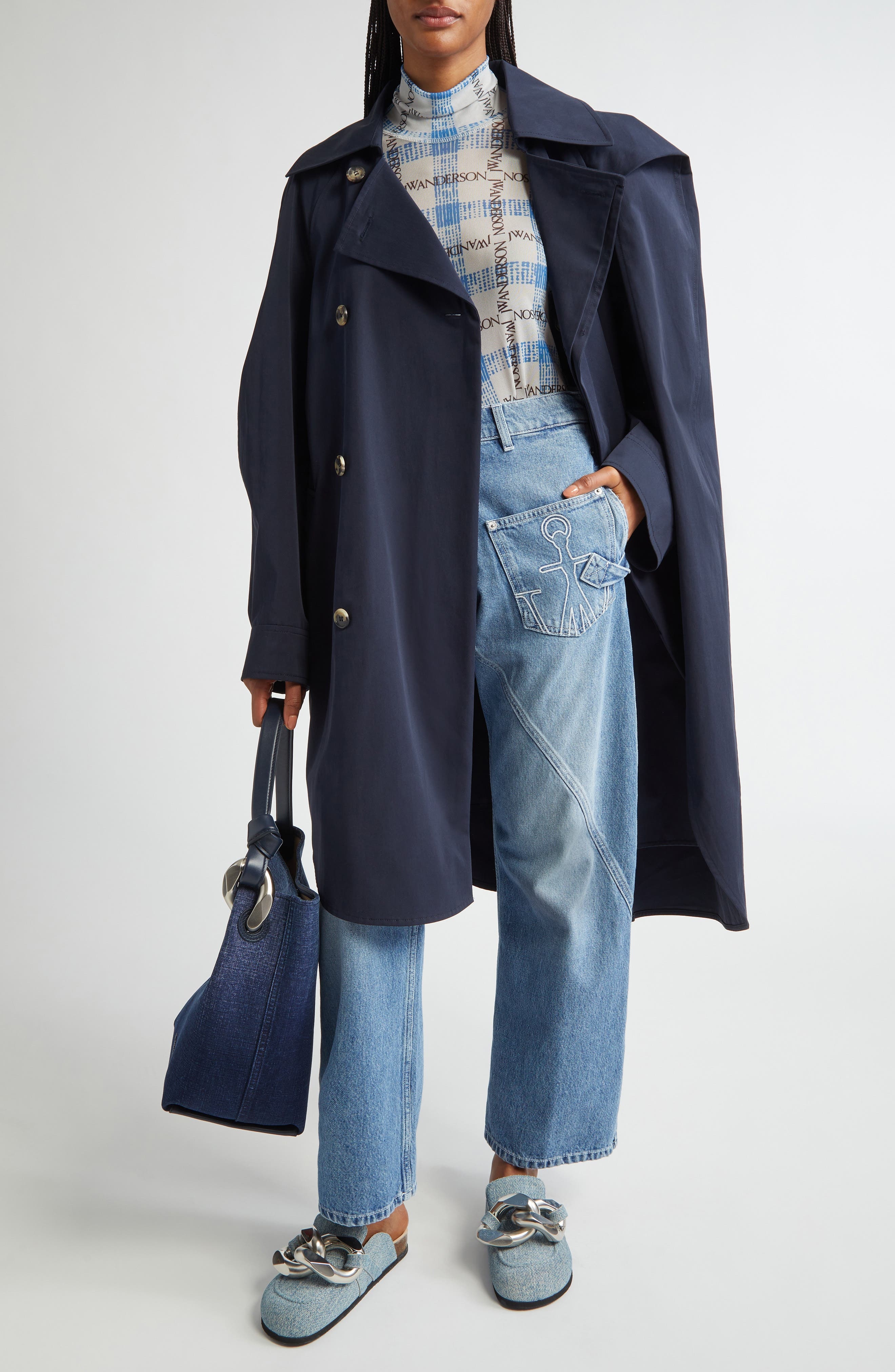 JW Anderson Twisted Workwear Jeans in Light Blue at Nordstrom - 2
