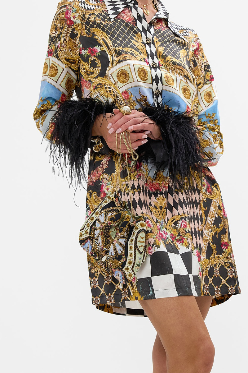 DRAWSTRING POUCH WITH CHAIN STRAP 4