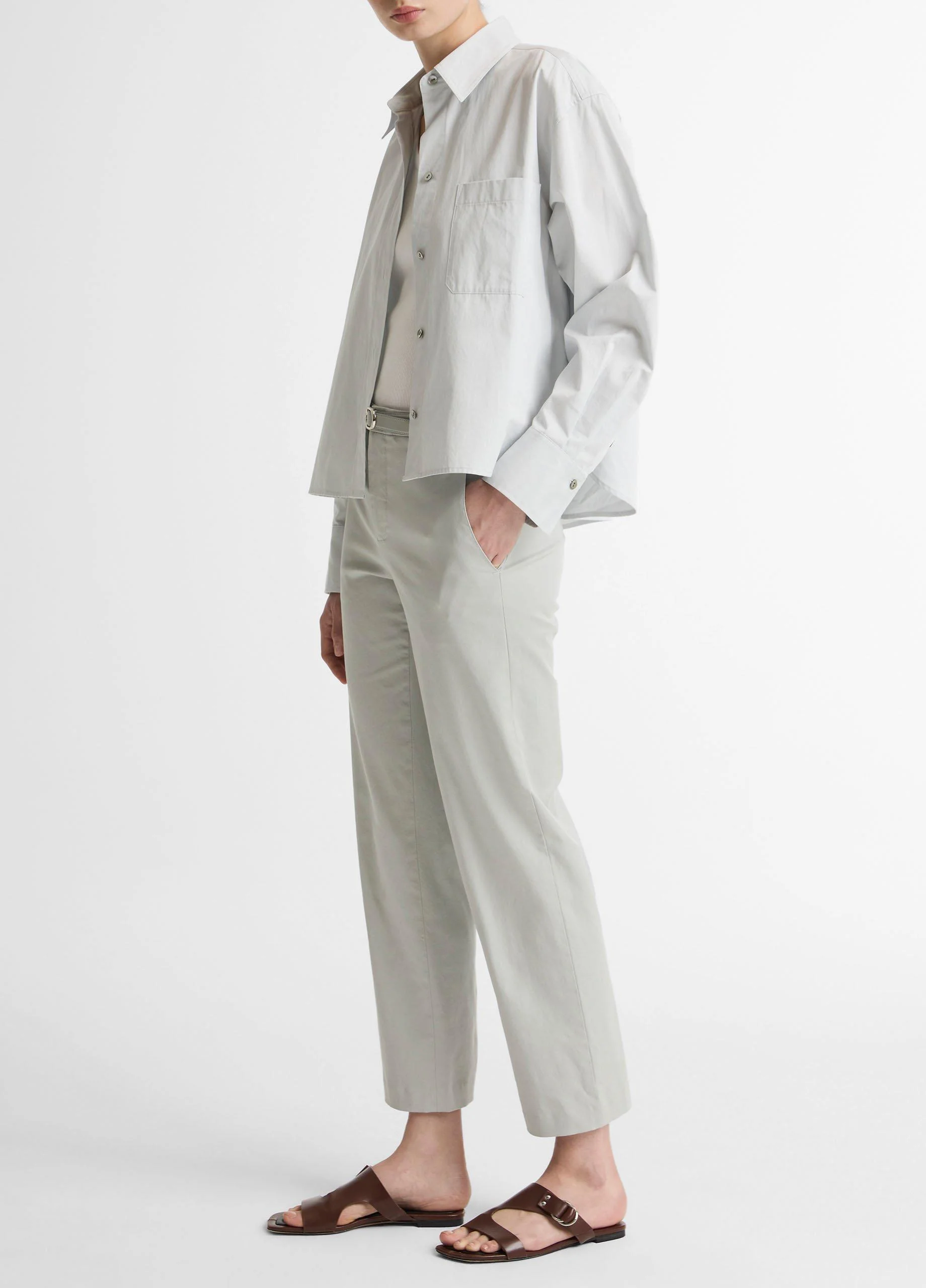Avery Mid-Rise Italian Stretch-Cotton Chino Pant - 1