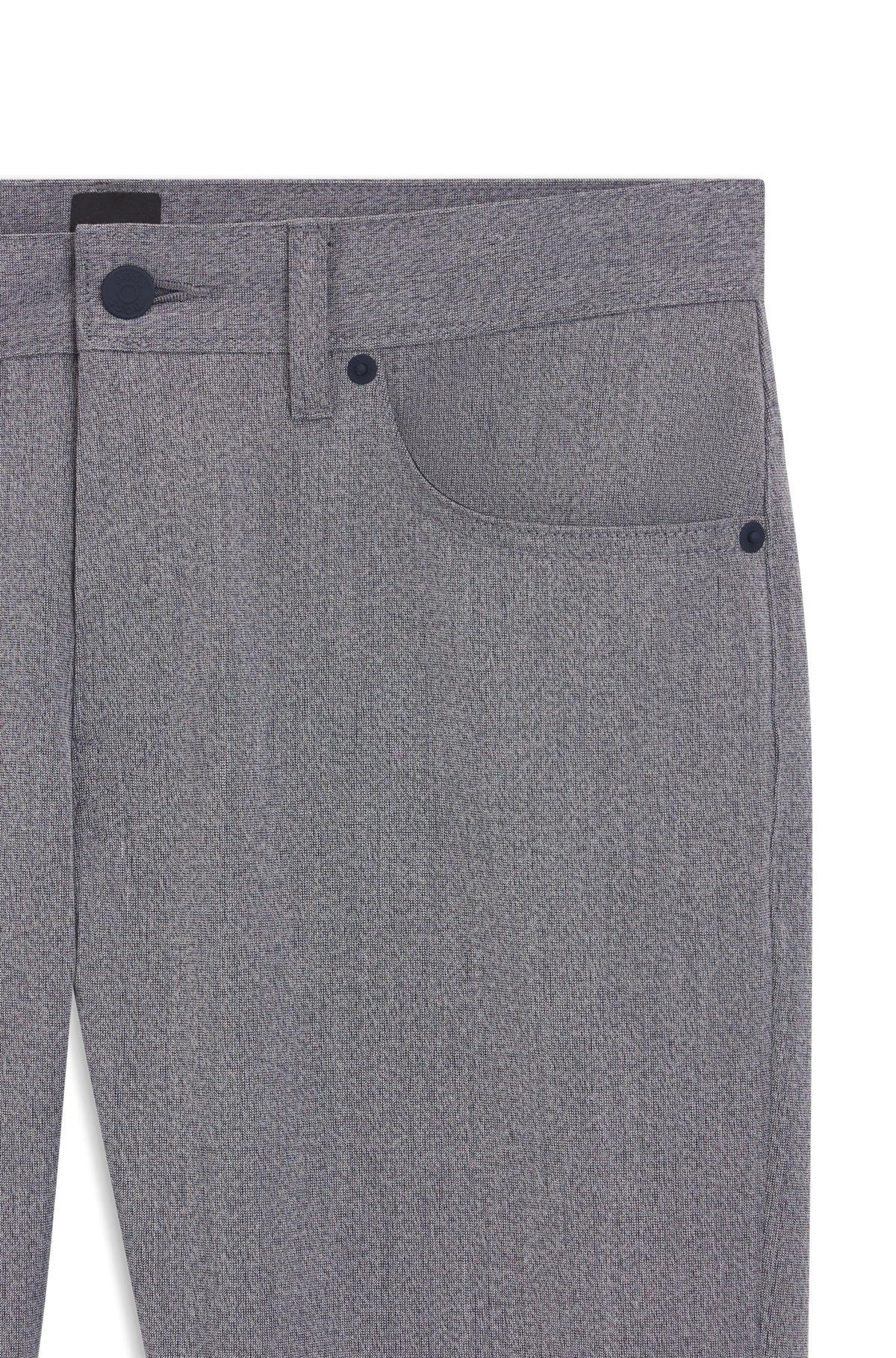 DELAWARE SLIM-FIT TROUSERS IN WRINKLE-RESISTANT DOBBY - 6