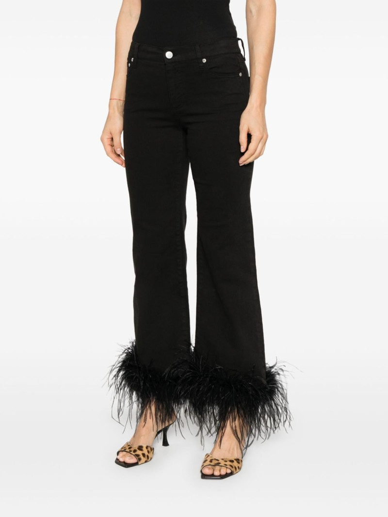 feather-trim jeans 3